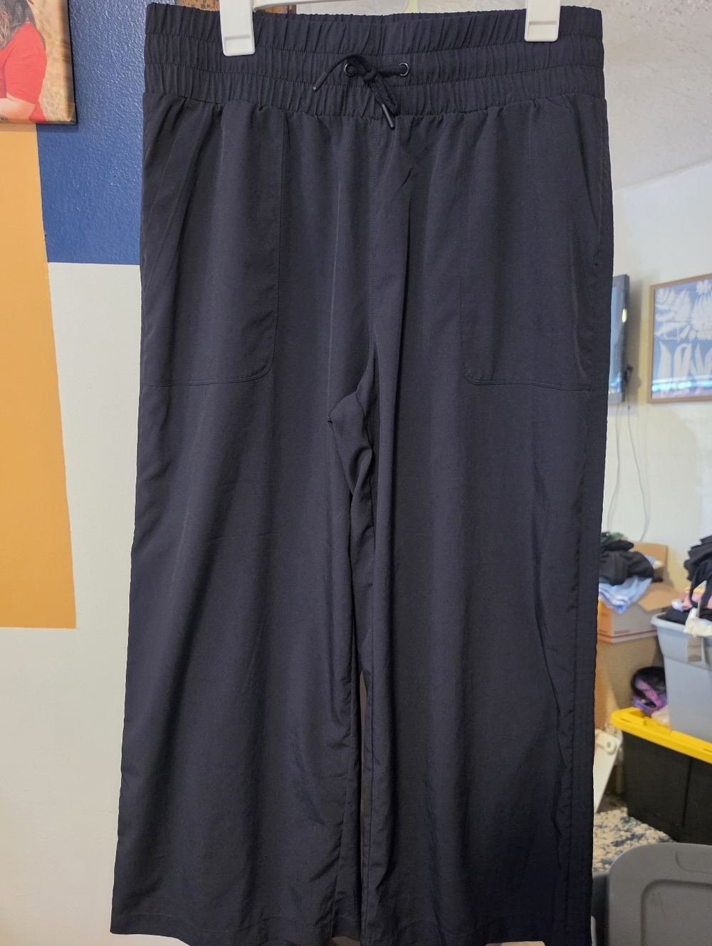 Mondetta Black Wide-Leg Drawstring Joggers